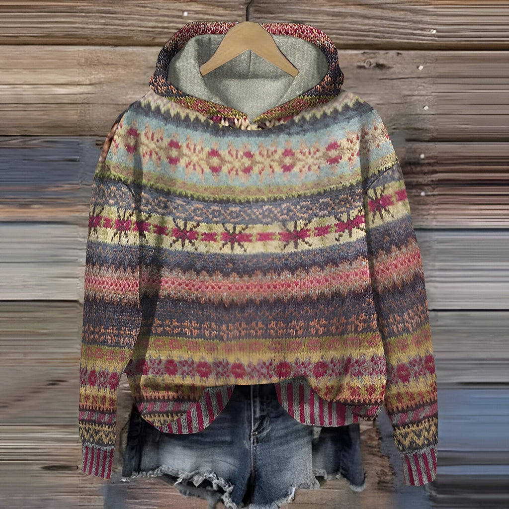 Nelly™ – wygodna bluza z kapturem w stylu vintage 0