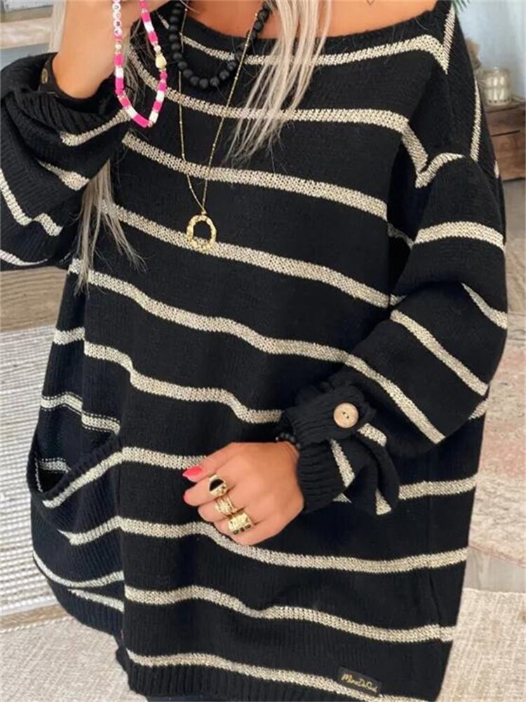 Nerina | Elegancki sweter w paski 4