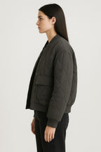 Oversize'owa damska kurtka typu bomber – kurtka przejściowa z zamkiem błyskawicznym 2