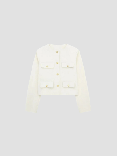 PALOMA | MARYNARKA DAMSKA | KRÓTKA ZE ZŁOTYMI GUZIKAMI 10