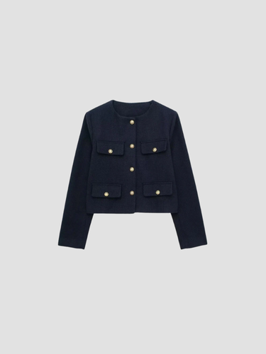 PALOMA | MARYNARKA DAMSKA | KRÓTKA ZE ZŁOTYMI GUZIKAMI 3