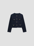 PALOMA | MARYNARKA DAMSKA | KRÓTKA ZE ZŁOTYMI GUZIKAMI 3