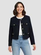 PALOMA | MARYNARKA DAMSKA | KRÓTKA ZE ZŁOTYMI GUZIKAMI 4