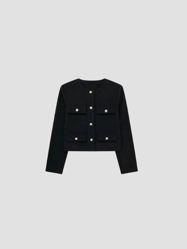 PALOMA | MARYNARKA DAMSKA | KRÓTKA ZE ZŁOTYMI GUZIKAMI 9