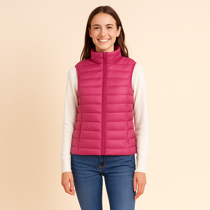 Pikowana kamizelka damska – strukturalna powierzchnia i krój bez rękawów 12