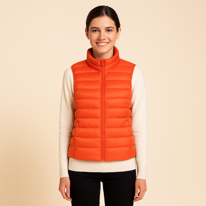 Pikowana kamizelka damska – strukturalna powierzchnia i krój bez rękawów 4