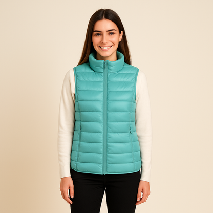 Pikowana kamizelka damska – strukturalna powierzchnia i krój bez rękawów 6