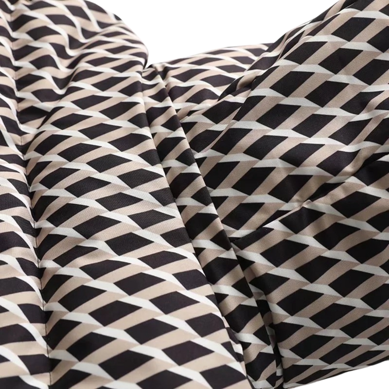 Pikowana kurtka puchowa z paskiem dla kobiet 7