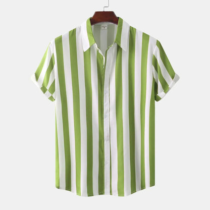 Pionowy w paski krótko -koszuli Lord