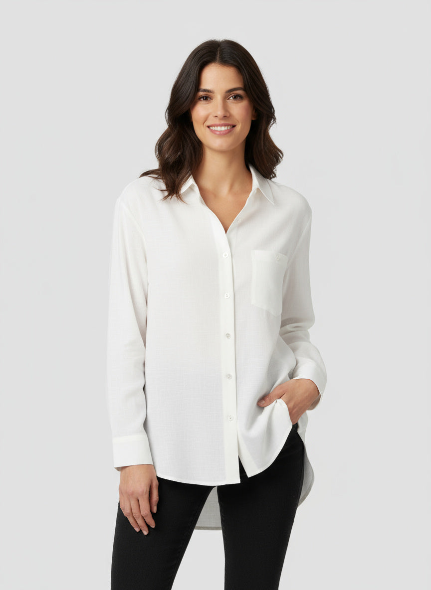 ROCÍO | KOSZULA DAMSKA | KLASYCZNA Z GUZIKAMI Z PRZODU 4