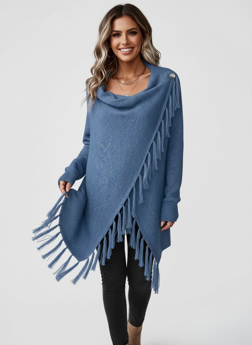 SORAYA | ASYMETRYCZNY SWETER DAMSKI – PŁYNNA ELEGANCJA I WSPÓŁCZESNY STYL 0