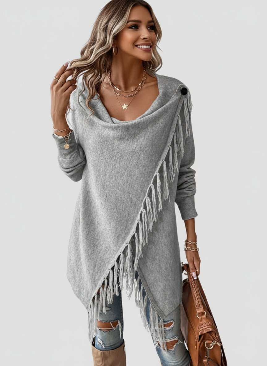 SORAYA | ASYMETRYCZNY SWETER DAMSKI – PŁYNNA ELEGANCJA I WSPÓŁCZESNY STYL 3