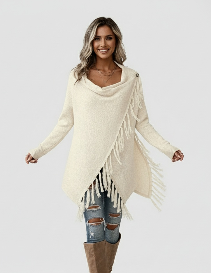 SORAYA | ASYMETRYCZNY SWETER DAMSKI – PŁYNNA ELEGANCJA I WSPÓŁCZESNY STYL 4