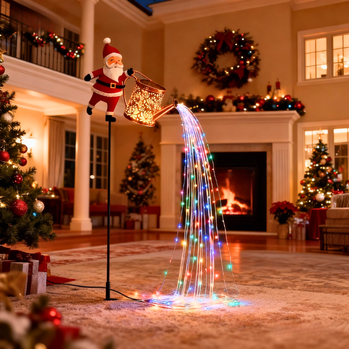 Solarna lampa ogrodowa Świętego Mikołaja – stojąca lampa zewnętrzna na Boże Narodzenie 4