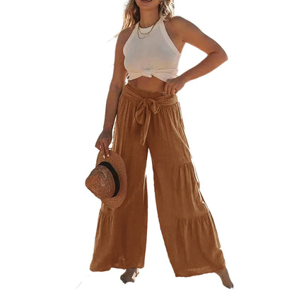 Spodnie damskie – szerokie nogawki – lekkość i styl na lato