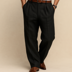 Spodnie plisowane, zwężane, męskie – strukturalne zakładki i matowa powierzchnia 3