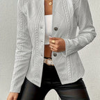 Strukturalny blezer | Nowoczesny szyk do biura i na imprezy | Vaevia