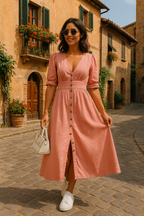 Sukienka dżinsowa Queen | Zapinana na guziki 3