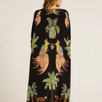 Sukienka kaftan z tropikalnym nadrukiem dla kobiet 4