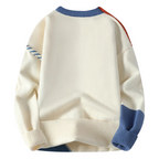 Sweter patchworkowy z dzianiny kablowej dla mężczyzn 1