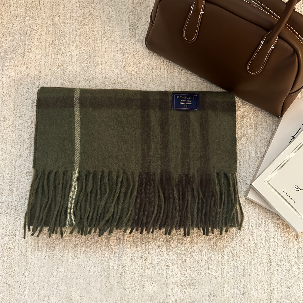 Szalik w kratę dla kobiet 10