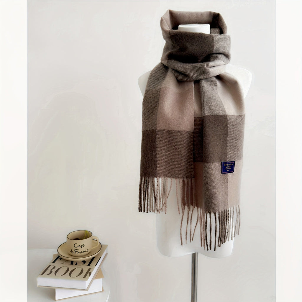 Szalik w kratę dla kobiet 9