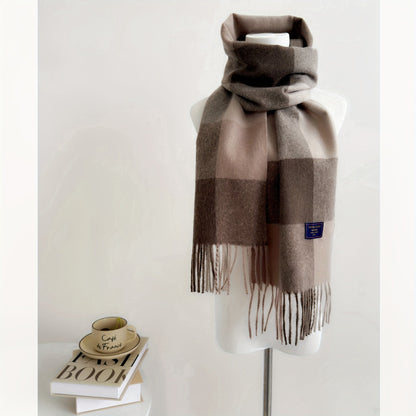 Szalik w kratę dla kobiet 9