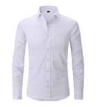 Szczupła koszula z długim rękawem