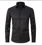 Szczupła koszula z długim rękawem