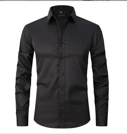 Szczupła koszula z długim rękawem