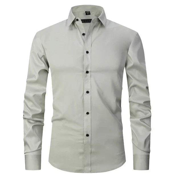 Szczupła koszula z długim rękawem
