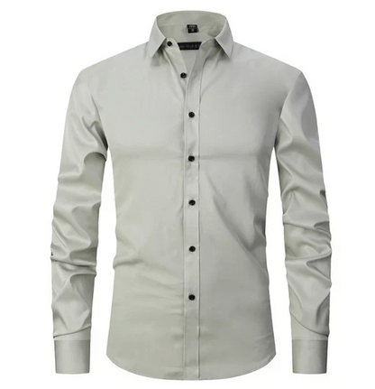 Szczupła koszula z długim rękawem