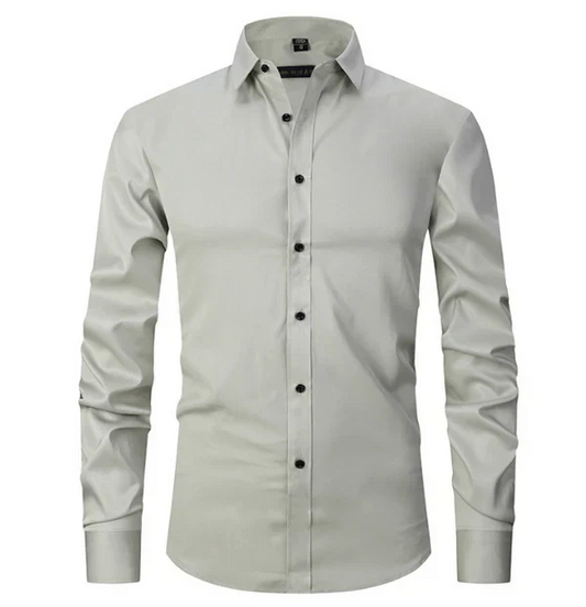 Szczupła koszula z długim rękawem