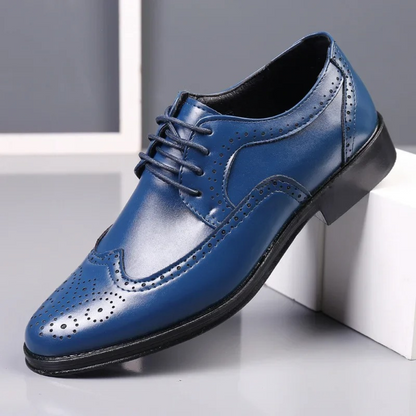 Sznurowane buty wizytowe Wingtip dla mężczyzn 9