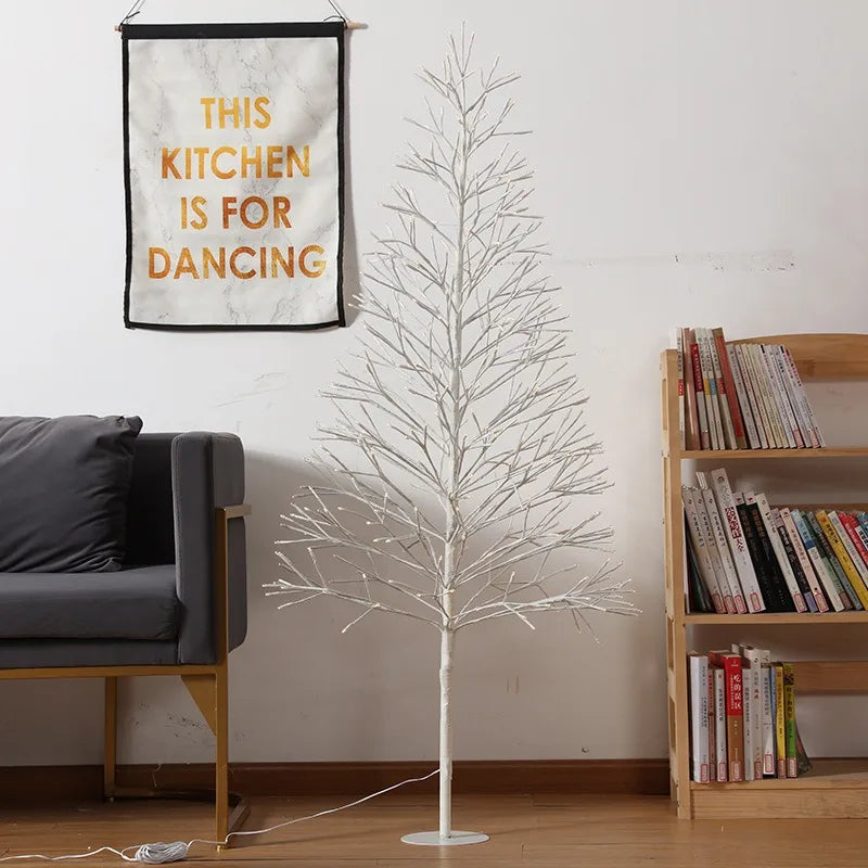 Sztuczna choinka LED (1,5 m) – ciepłe białe światło, dekoracja ogrodowa 0