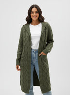 TULIA | DŁUGI DZIANINOWY KARDIGAN – NOWOCZESNA WSZECHSTRONNOŚĆ Z DETALEM KAPTURA 6