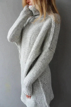 Teksturowany sweter z golfem dla kobiet 1