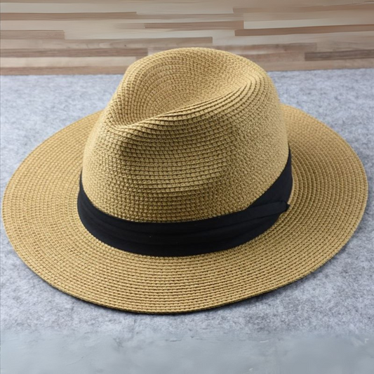 Tkany kapelusz w stylu panama dla mężczyzn 0