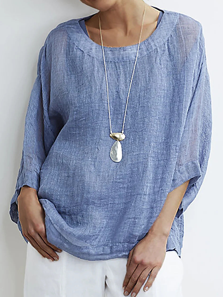 Top damski – luźny krój z rękawem 3/4