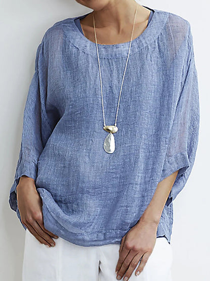 Top damski – luźny krój z rękawem 3/4