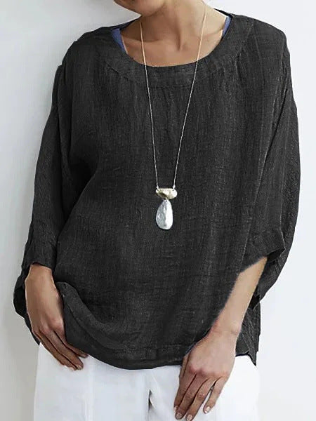 Top damski – luźny krój z rękawem 3/4