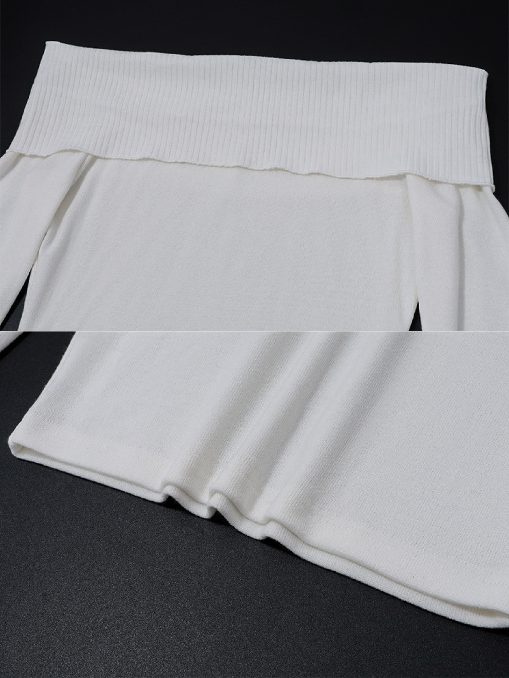 Top damski – off-shoulder – modny krój i komfort