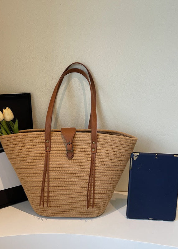 Torba damska shopper – styl oversize z eleganckim detalem