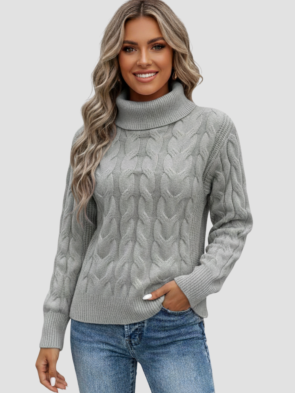 VALERIA | SWETER Z WYSOKIM KOŁNIERZEM | ELEGANCJA I WYGODA 1