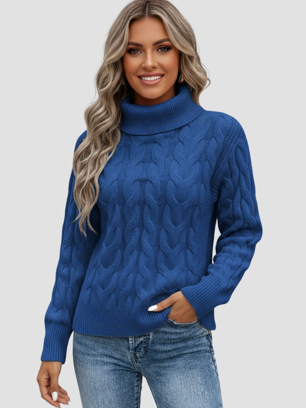 VALERIA | SWETER Z WYSOKIM KOŁNIERZEM | ELEGANCJA I WYGODA 2