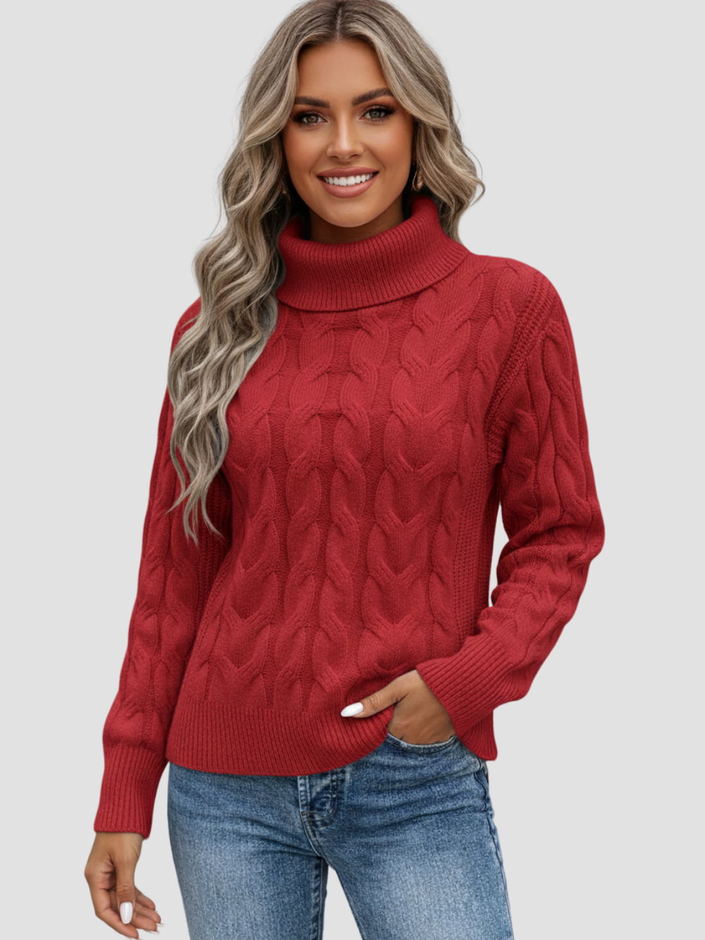 VALERIA | SWETER Z WYSOKIM KOŁNIERZEM | ELEGANCJA I WYGODA 4