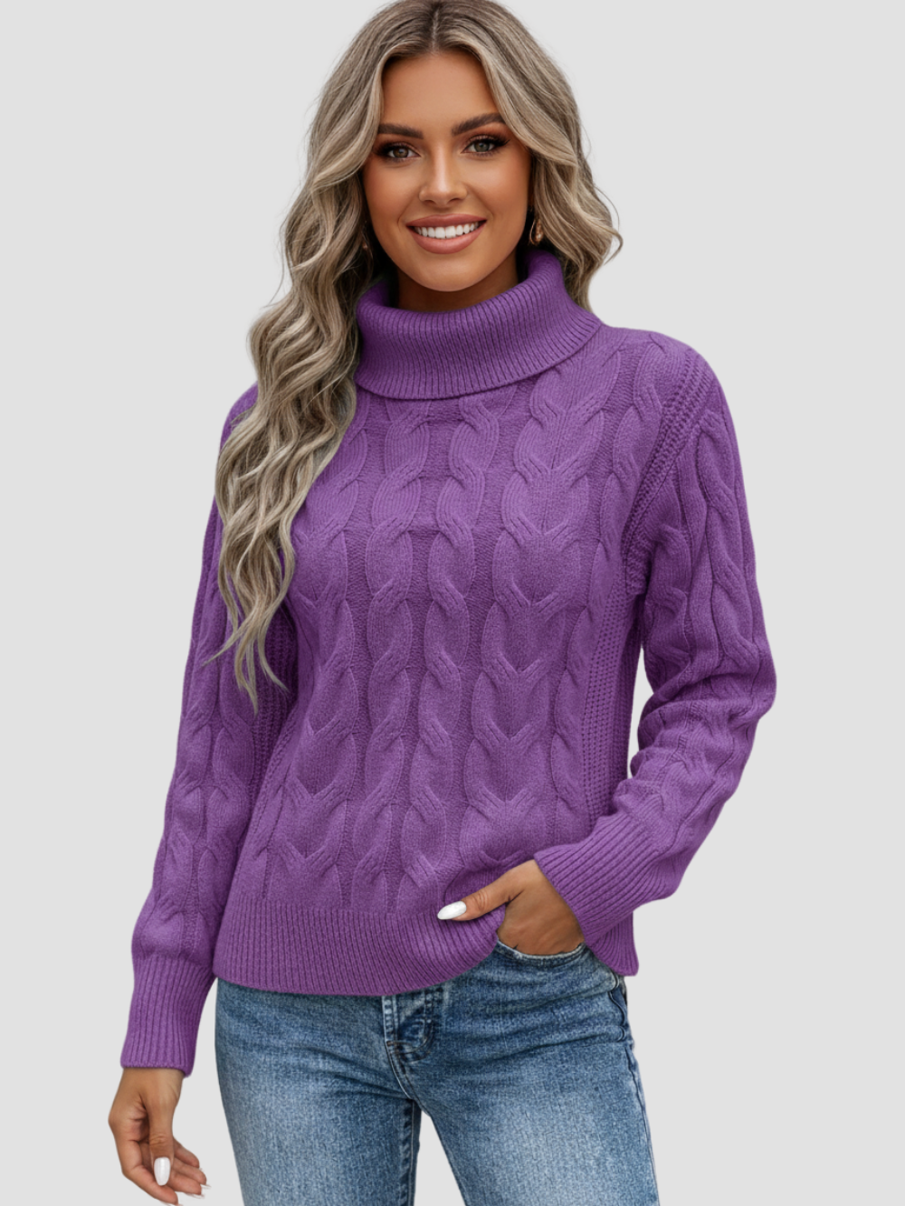 VALERIA | SWETER Z WYSOKIM KOŁNIERZEM | ELEGANCJA I WYGODA 5