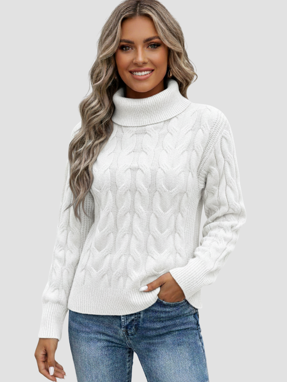 VALERIA | SWETER Z WYSOKIM KOŁNIERZEM | ELEGANCJA I WYGODA 7