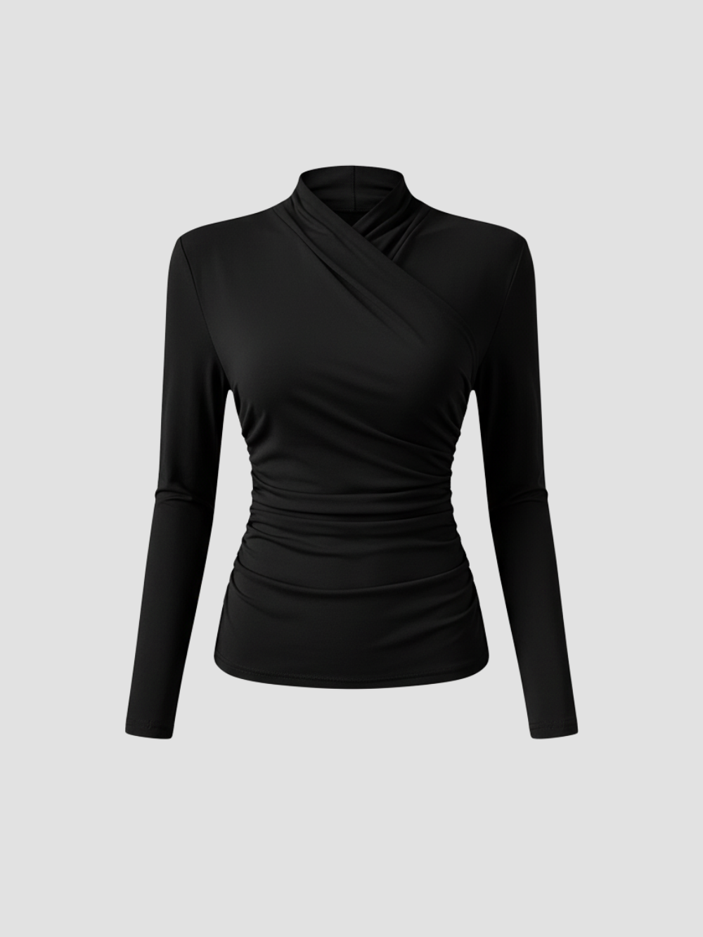 ZAFIRA | DAMSKI TOP Z DŁUGIM RĘKAWEM I WIĄZANYM KOŁNIERZEM – WYPROFILOWANA ELEGANCJA I TRWAŁY KOMFORT 3