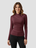 ZAFIRA | DAMSKI TOP Z DŁUGIM RĘKAWEM I WIĄZANYM KOŁNIERZEM – WYPROFILOWANA ELEGANCJA I TRWAŁY KOMFORT 8